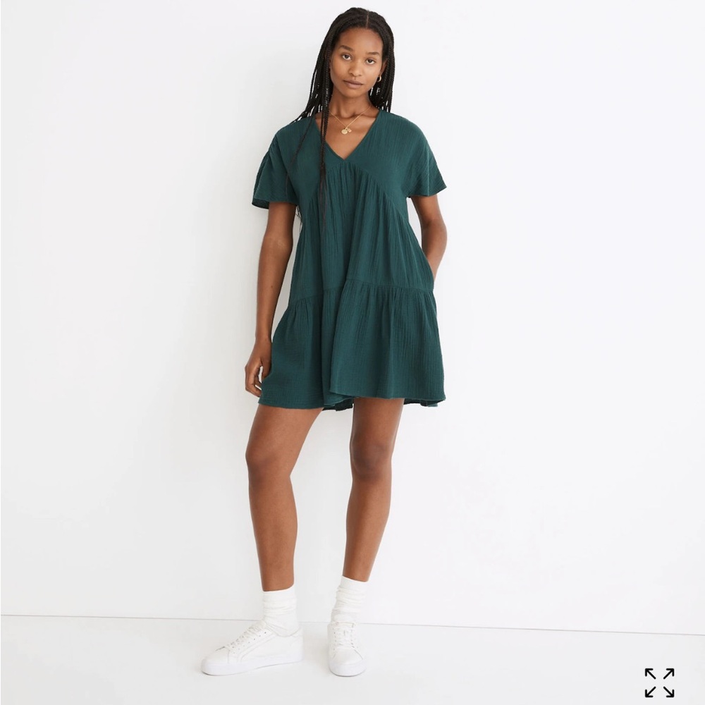 Lightspun Popover Tiered Mini Dress